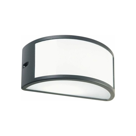 Applique da esterno balcone curva grigio antracite