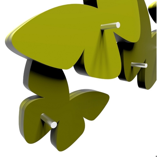 Appendichiavi moderno da parete legno verde oliva fp