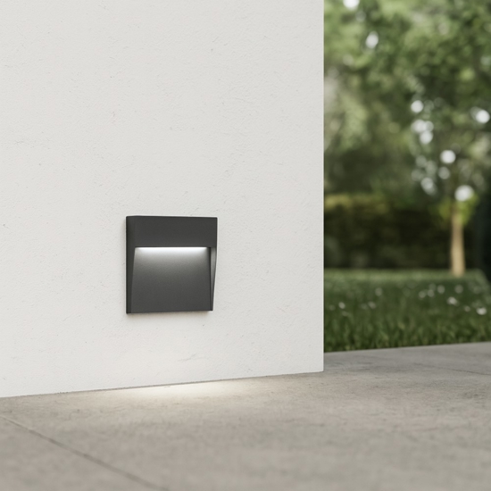 Isyluce segnapasso led 6w 4000k da esterno antracite senza incasso