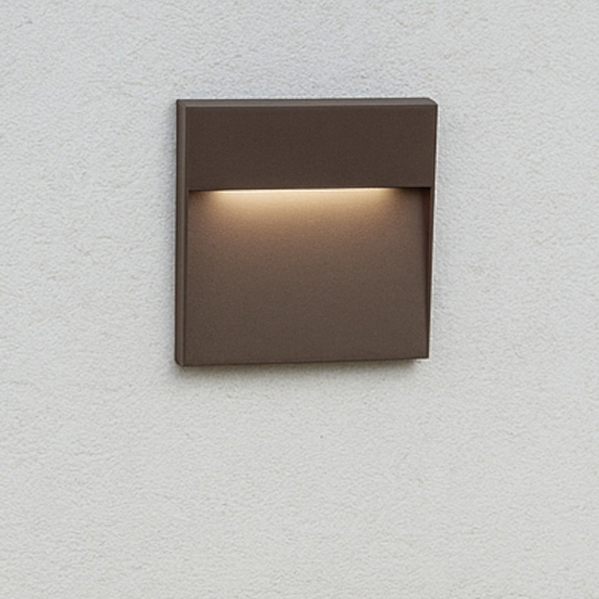 Isyluce  segnapasso led 6w 3000k esterno marrone corten