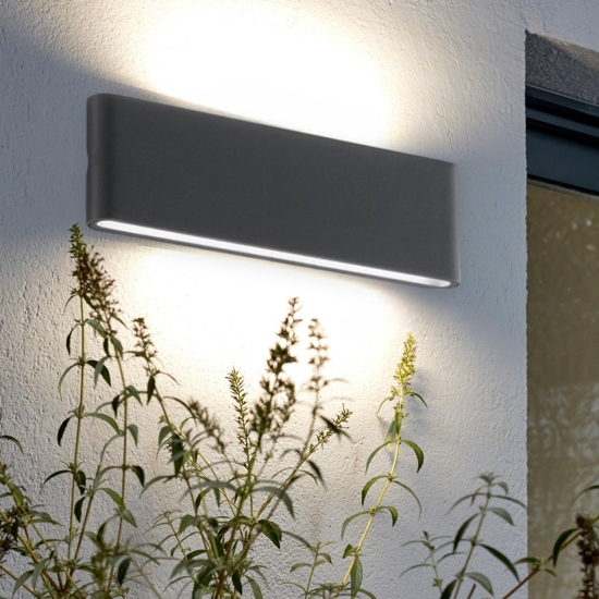 Isyluce applique per esterno led 30w 4000k antracite moderna