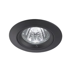 Faretto rotondo nero da incasso a soffitto