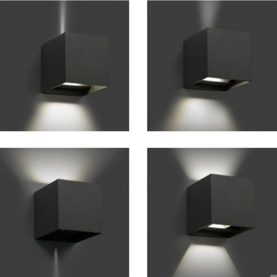 Isyluce applique da esterno cubo 16w 4000k antracite