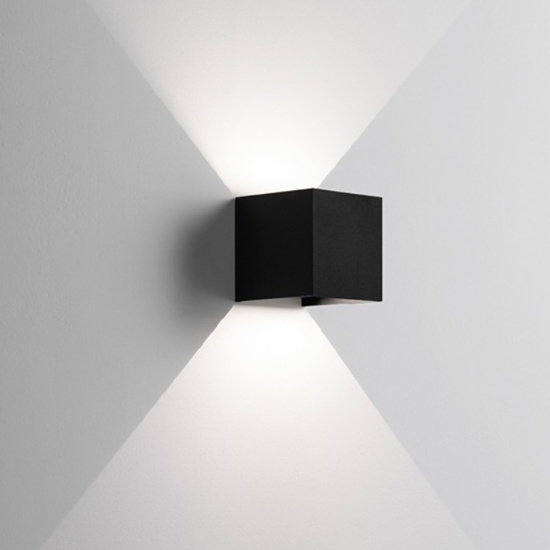 Applique da esterno cubo isyluce 16w 3000k nero