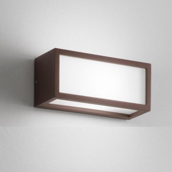 Applique per esterno marrone corten r7s isyluce deco