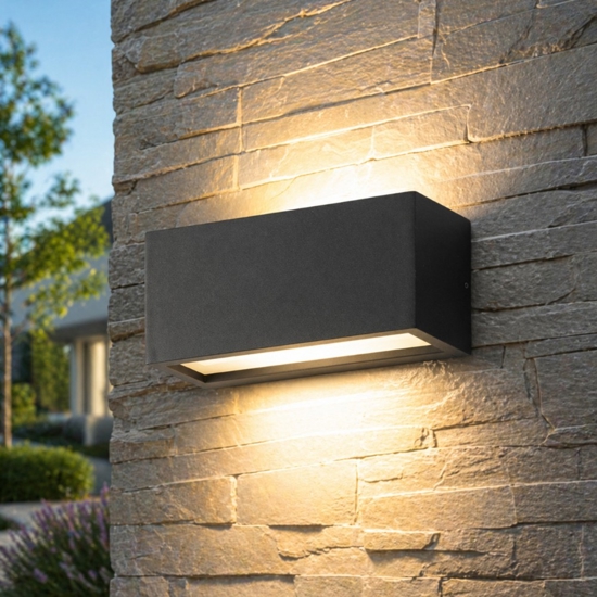 Isyluce applique da esterno antracite rettangolare