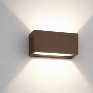 Isyluce applique da esterno corten marrone rettangolare