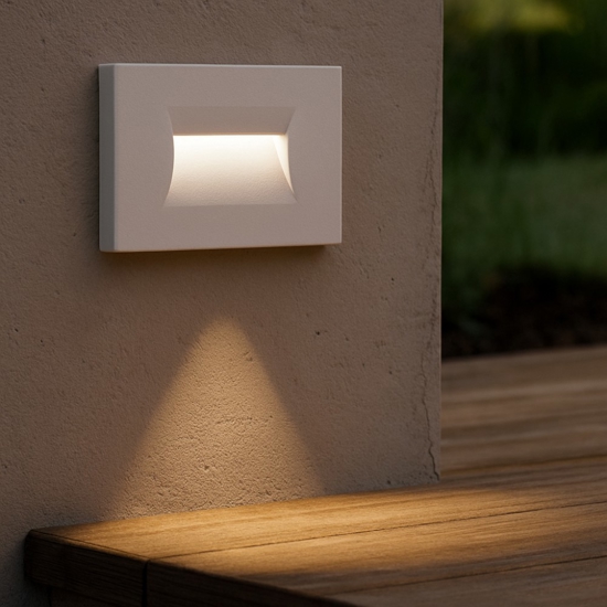 Isyluce segnapasso led 3w 4000k da incasso bianco per esterno