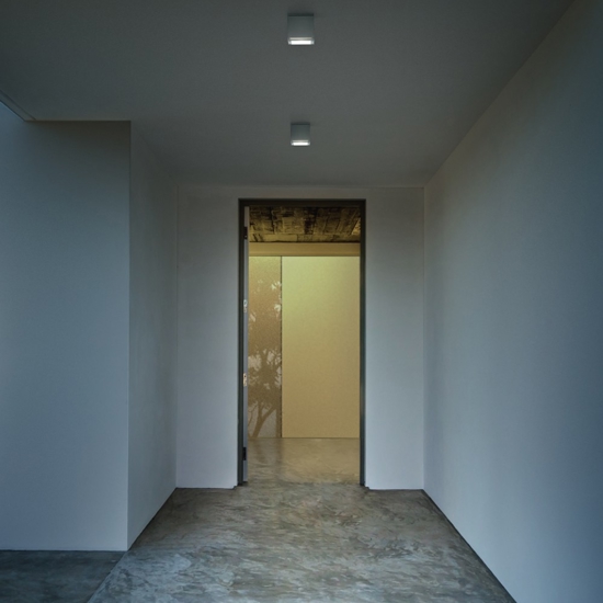 Faretto per esterni da soffitto cubo bianco