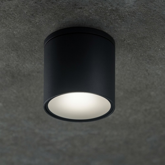 Isyluce faretto da soffitto per esterno cilindro antracite ip54