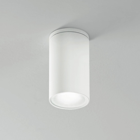 Faretto per esterno cilindro da soffitto bianco