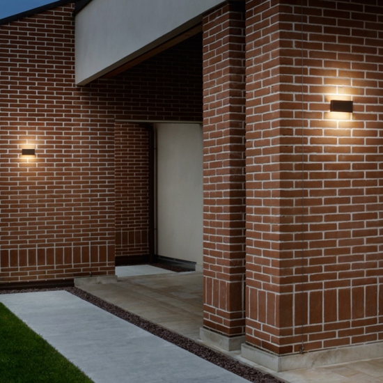 Applique da esterno 12w 4000k bianca moderna isyluce fp