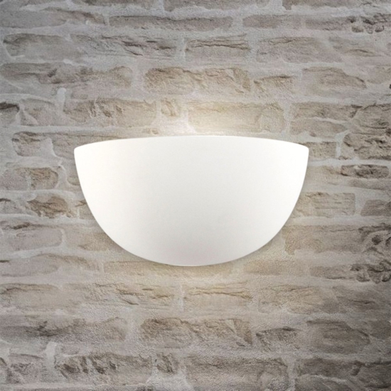 Isyluce applique in gesso bianco 