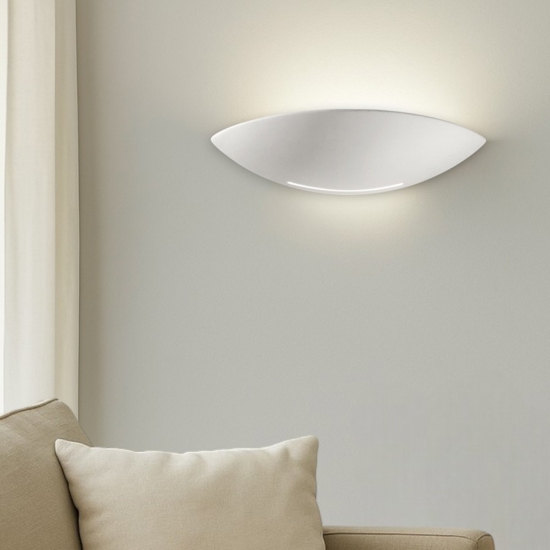 Isyluce applique di gesso bianco per interni