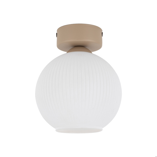 Plafoniera lampada da soffitto in legno sfera di vetro bianco