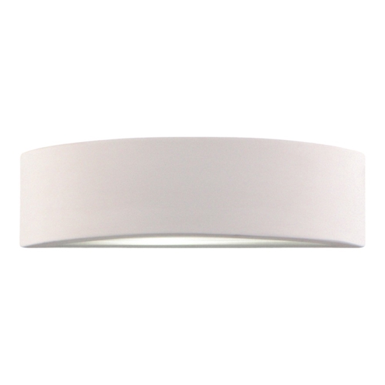 Isyluce applique di gesso curvo bianco