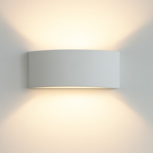 Isyluce applique in gesso curvo bianco moderno