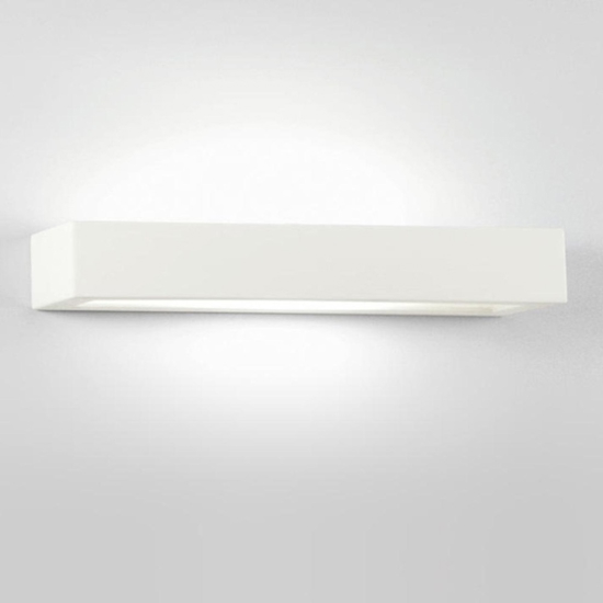Isyluce applique di gesso moderna rettangolare bianca