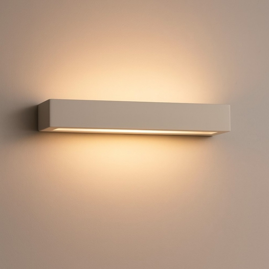 Isyluce applique di gesso moderna rettangolare bianca