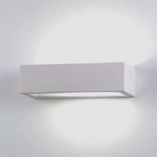 Isyluce applique gesso bianco rettangolare moderna