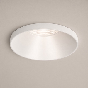 Faretto bianco da incasso rotondo in metallo per soffitto