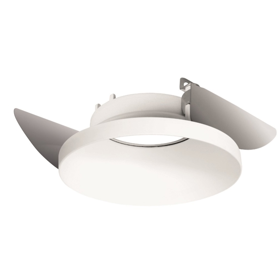 Faretto bianco da incasso rotondo in metallo per soffitto