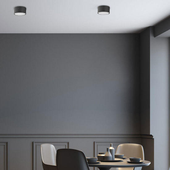 Mini plafoniera nera per cucina gx53