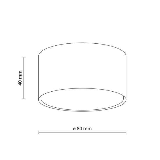 Mini plafoniera nera per cucina gx53
