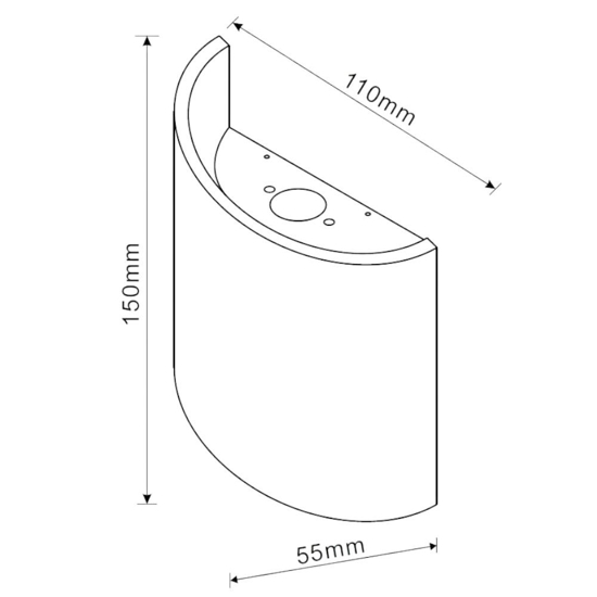 Applique per esterno moderna bianco led 10w 3000k fp