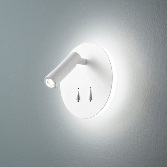 Perenz plug applique per comodino rotonda doppio led orientabile