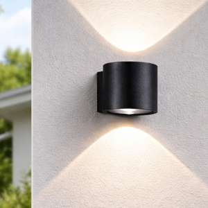 Applique da esterno moderna antracite led 12w 3000k vision perenz