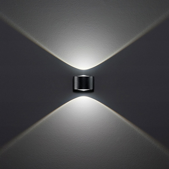 Applique da esterno moderna antracite led 12w 3000k vision perenz