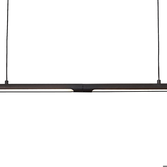 Lampadario barra sottile moderno nero led 21w 3000k