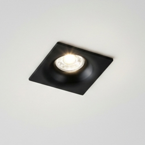 Faretto isyluce da incasso quadrato nero per controsoffitto
