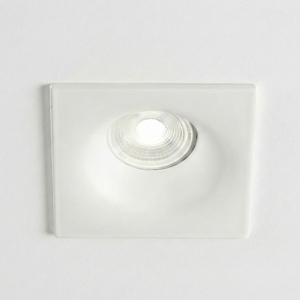 Isyluce faretto quadrato metallo bianco da incasso controsoffitto