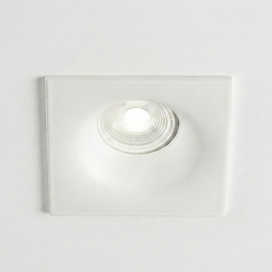 Isyluce faretto quadrato metallo bianco da incasso controsoffitto