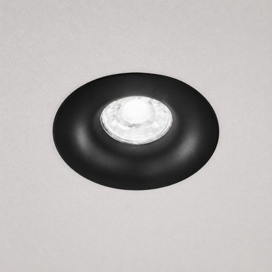 Isyluce faretto nero rotondo da incasso per cartongesso
