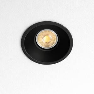 Faretto isyluce da incasso a soffitto rotondo nero