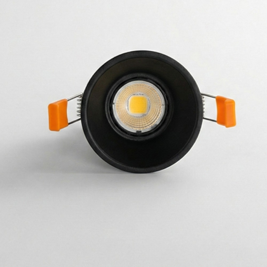 Faretto isyluce da incasso a soffitto rotondo nero
