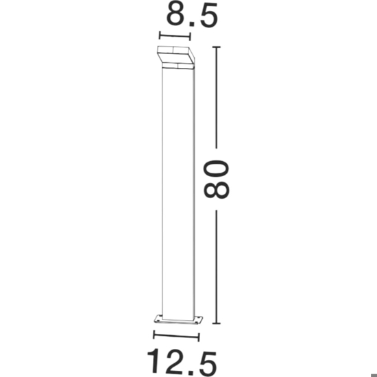 Lampione da giardino design minimale led 6w 3000k moderno