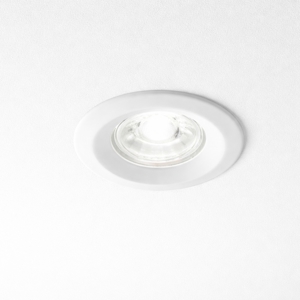 Rotondo faretto metallo bianco da incasso a soffitto isyluce