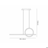 Lampadario led design bianco per cucina moderna 30w 3000k