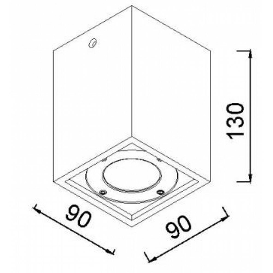 Faretto da esterno per soffitto cubo in cemento