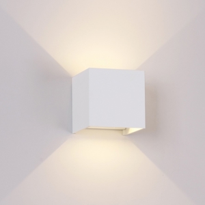 Applique 20w 3000k cubo bianco xl led da esterno