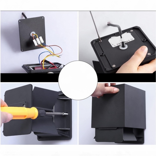Applique da esterno led 20w 3000k cubo xl nero