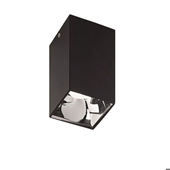Isyluce faretto da soffitto quadrato nero cromo