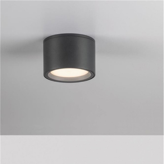Plafoniera per esterno grigio antracite tonda ip54