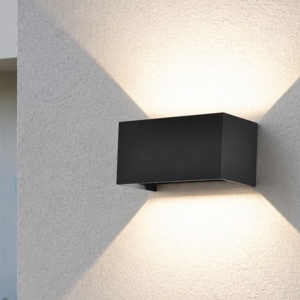 Applique da esterno nero led 24w 4000k rettangolare