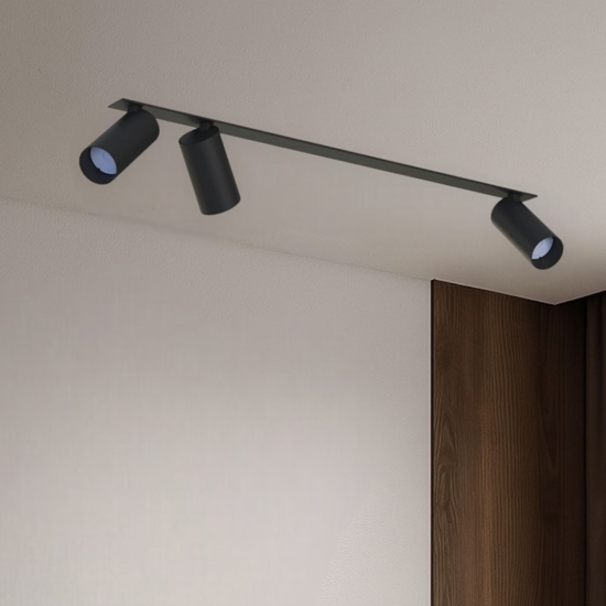Plafoniera per cucina da incasso con 3 spot orientabili