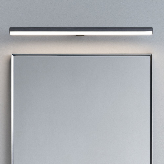 Applique nero per specchio da bagno 18w 3000k fissaggio clip